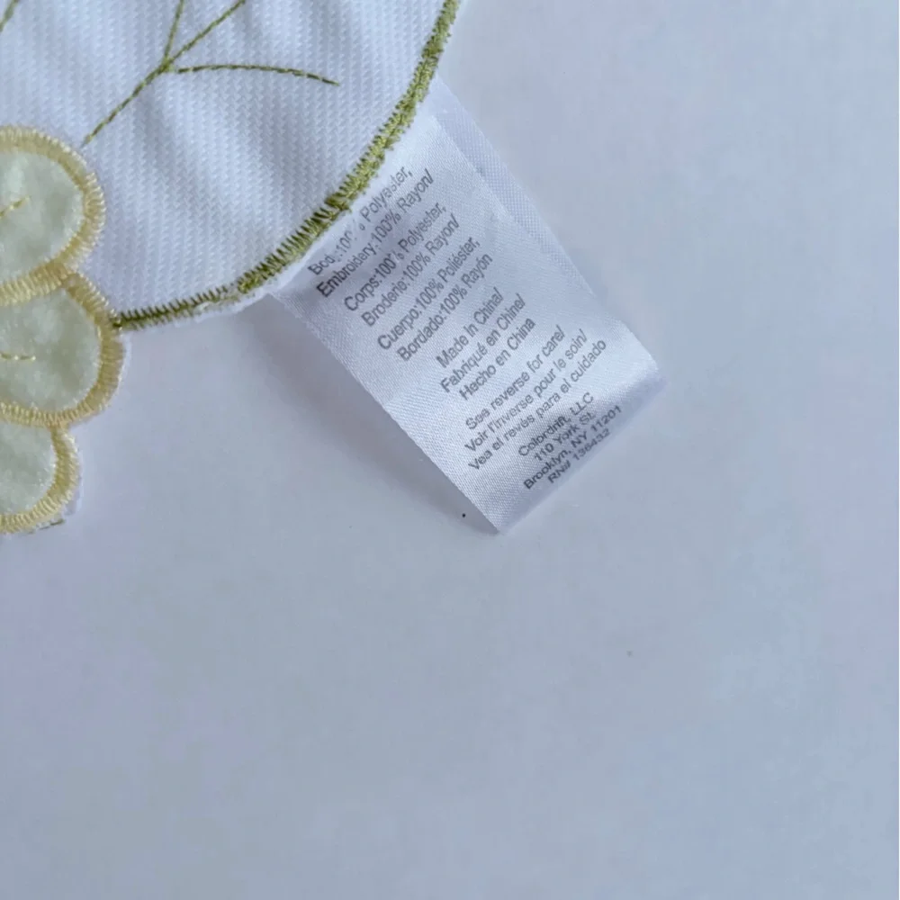 Floral Embroidered Round Doily Easter spring